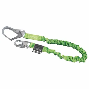 MILLER BY HONEYWELL 219M-Z7/6FTGN Shock-Absorbing Lanyard, 310 lbs. Capacity, Tubular Webbing, 6 ft. Length | CJ3HYA 19Z813