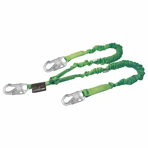 MILLER BY HONEYWELL 232M-Z7/6FTGN Shock-Absorbing Lanyard, 310 lbs. Capacity, Tubular Webbing, 6 ft. Length | CJ3HXV 19Z909