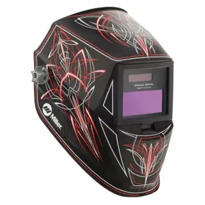 MILLER BY HONEYWELL 287815 Welding Helmet, Auto-Darkening, 2 Arc Sensors, Graphics, Rise, W8/W9/W10/W11/W12/W13 | CV4JEV 785WR6