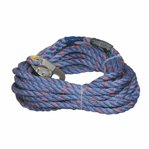 MILLER BY HONEYWELL 300L-Z7/150FTBL Vertical Lifeline, 310 lbs. Capacity, Polyester, Polypropylene, 150 ft. Length | CJ3THV 20A004