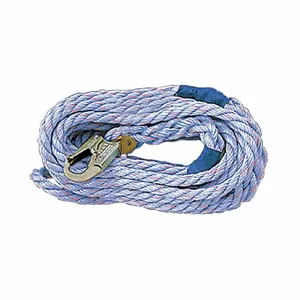 MILLER BY HONEYWELL 300L-Z7/75FTBL Vertical Lifeline, 310 lbs. Capacity, Polyester, Polypropylene, 75 ft. Length | CJ3THW 20A005