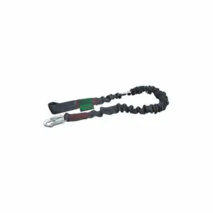 MILLER BY HONEYWELL 8798K-Z7/6FTBK Shock-Absorbing Lanyard, 310 lbs. Capacity, 6 ft. Length, Steel Snap Hook | CJ3HXC 20A221