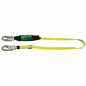 MILLER BY HONEYWELL 910WLS-Z7/6FTYL Shock-Absorbing Lanyard, 310 lbs. Capacity, 6 ft. Length, Steel Snap Hook | CJ3HXR 45JK04