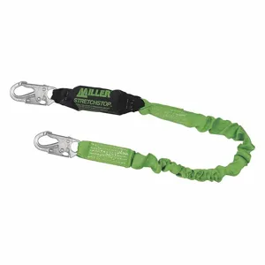 MILLER BY HONEYWELL 948LS-Z7/18INWH Shock-Absorbing Lanyard, 310 lbs. Capacity, 18 Inch Length, Steel Snap Hook | CJ3HWW 20A522