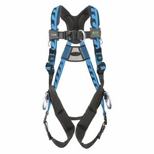 MILLER BY HONEYWELL AAF-QCDUB Full Body Harness, Climbing/Positioning, Back/Chest/Hips, Aluminum, Leg/Shoulder | CJ2GHW 38TD35