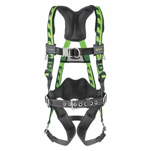 MILLER BY HONEYWELL ACF-QCBDPSMG Full Body Harness, Climbing/Positioning, Back/Chest/Hips, With Belt, Steel | CJ2GKV 38TD44