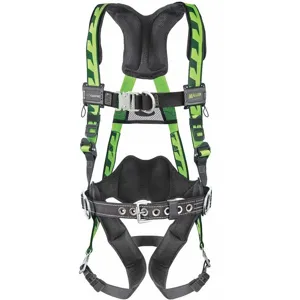 MILLER BY HONEYWELL ACF-QCBDPUG Full Body Harness, 400 Lbs. Capacity, Green, L/XL | CD3KDM 38TD21