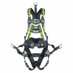 MILLER BY HONEYWELL ACOG-TBSSSMG Full Body Harness, Climbing/Positioning, Back/Chest/Hips, With Belt, Steel, Mating | CJ2GFF 38TC89