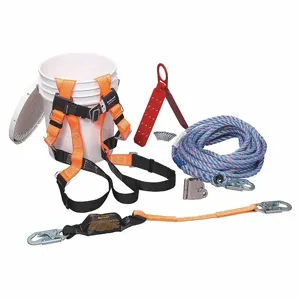 MILLER BY HONEYWELL BRFKT50-Z7/50FT Fall Protection Kit, 310 lbs. Capacity, 50 ft. Lifeline, Universal | CJ2DLV 53WC65