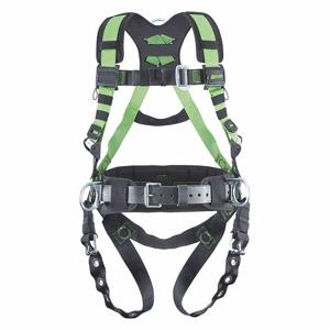 MILLER BY HONEYWELL R10CNTBBDP/3XLGN Full Body Harness, Positioning, Back/Hips, With Belt, Steel, Back/Shoulder, Mating | CJ2GJQ 19Y497