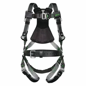 MILLER BY HONEYWELL RDT-QC-B/XXL/XXXLBK Full Body Harness, Back, With Belt, Steel, Back/Shoulder, Quick-Connect | CJ2GJB 19Y669