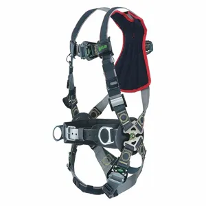 MILLER BY HONEYWELL RKNAR-QC-BDP/3XLBK Arc Flash Rated Full Body Harness, Positioning, Back/Hips, With Belt, Steel | CH9PPR 19Y818