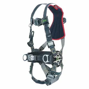 MILLER BY HONEYWELL RKNARRLQCBDP/3XLBK Arc Flash Rated Full Body Harness, Positioning, Back/Hips, With Belt, Steel | CH9PPQ 19Y830