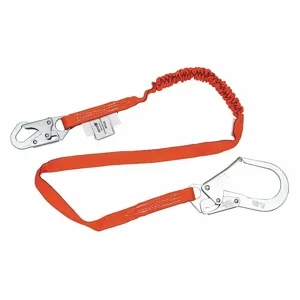 MILLER BY HONEYWELL T5112-Z7/6FTAF Shock-Absorbing Lanyard, 310 lbs. Capacity, 6 ft. Length, Steel Snap Hook | CJ3HXZ 20C027