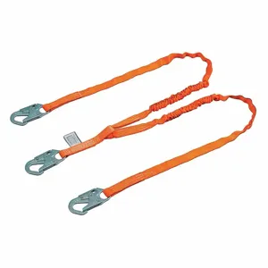 MILLER BY HONEYWELL T5121-Z7/6FTAF Shock-Absorbing Lanyard, 310 lbs. Capacity, 6 ft. Length, Steel Snap Hook | CJ3HWT 20C035