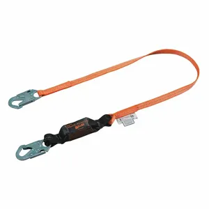 MILLER BY HONEYWELL T6111-Z7/6FTAF Shock-Absorbing Lanyard, 310 lbs. Capacity, 6 ft. Length, Steel Snap Hook | CJ3HWU 20C060