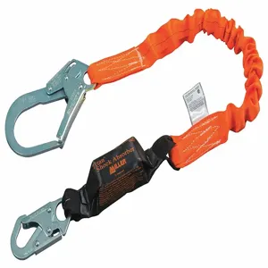 MILLER BY HONEYWELL T6112SS/6FTAF 6 Feet Stretch Web Lanyard with Shock Absorber | AG9GMD 20C067