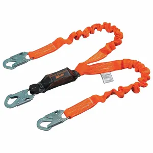 MILLER BY HONEYWELL T6121SS/6FTAF Shock-Absorbing Lanyard, 310 lbs. Capacity, 6 ft. Length, Steel Snap Hook | CJ3HXT 20C075