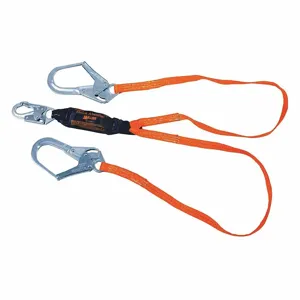 MILLER BY HONEYWELL T6122-Z7/6FTAF Shock-Absorbing Lanyard, 310 lbs. Capacity, 6 ft. Length, Steel Snap Hook | CJ3HWR 20C088