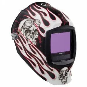 MILLER ELECTRIC 289720 Welding Helmet, Auto-Darkening, 4 Arc Sensors, Black, Departed, 13.4 sq in., Digital | CN2QTQ 271332 / 40CN02