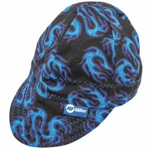 MILLER ELECTRIC 289970 Welding Cap, 100% Cotton Material, Black/Blue, Blue | CT3GHW 60PT31