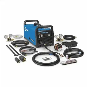 MILLER ELECTRIC 951674 Multiprocess Welder, Multimatic 215, DC, MIG/Stick/TIG Pack | CN2TLG 951649 / 40GT18