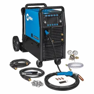 MILLER ELECTRIC 951767 Multiprocess Welder, Multimatic 255, Dc, Mig/Stick Pack W/Running Gear | CT3GER 494D90