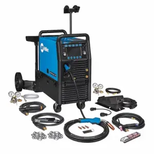 MILLER ELECTRIC 951768 Multiprocess Welder, Multimatic 255, Dc, Mig/Stick/Tig Pack W/Running Gear | CT3GEK 494D91