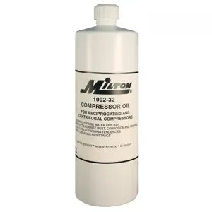 MILTON-INDUSTRIES 1002-32 Air Compressor Oil, Iso 68, 32 Ounces, Pack of 12 | CD8ULN