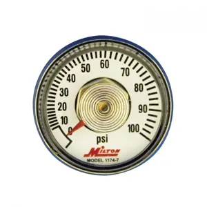 MILTON-INDUSTRIES 1174-7 Pressure Gauge, Center Back Mount, 1/4 Inch NPT | CD8UQZ