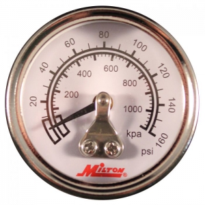 MILTON-INDUSTRIES 1189 Mini High Pressure Gauge, Pressure Range 0 - 160 Lbs., 1/8 Inch NPT | CD8UGQ