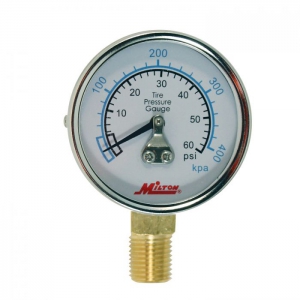 MILTON-INDUSTRIES 1193 Manometer, Druckbereich 0 - 60 Pfund, 1/4 Zoll NPT | CD8UGV