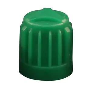 MILTON-INDUSTRIES 438 Dome Cap, Plastic, Green, Tr Vc8 Tire And Rim, Pack of 100 | CD8TYW