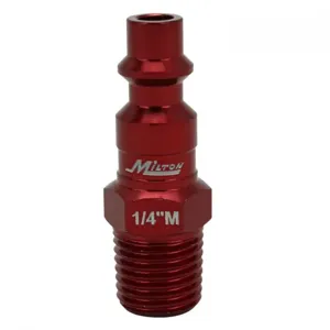 MILTON-INDUSTRIES 727MC-20 ColorFit Plugs, M Style, Red, 1/4 Inch MNPT, Pack of 20 | CD8VEF