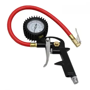 MILTON-INDUSTRIES EX0500P Pistol Grip Analog Inflator Gauge, 13 Inch Hose Length, Pack of 5 | CD8VJR