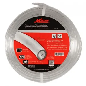 MILTON-INDUSTRIES s-2561-50 Push To Connect Tubing, 50 Feet Length, 3/8 Inch Outside Dia. | CD8TNC