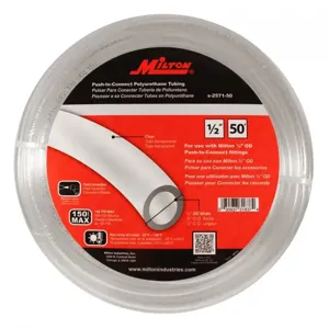 MILTON-INDUSTRIES s-2571-50 Push To Connect Tubing, 50 Feet Length, 1/2 Inch Outside Dia. | CD8TND