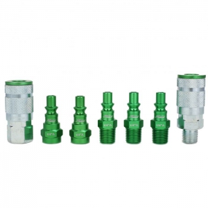 MILTON-INDUSTRIES S-307AKIT Coupler And Plug Kit, A Style, Green, 1/4 Inch NPT, Pack of 6 | CD8TNP