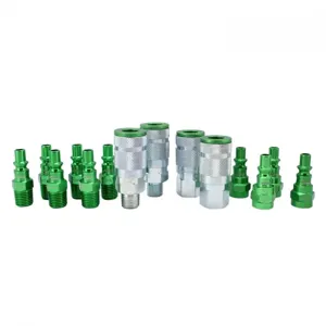 MILTON-INDUSTRIES S-314AKIT Coupler And Plug Kit, A Style, Green, 1/4 Inch NPT, Pack of 6 | CD8TNY