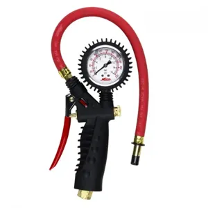 MILTON-INDUSTRIES S-574A Analog Tire Inflator/Pressure Pistol Grip Gauge, 15 Inch Hose, PK 5 | CD8THL