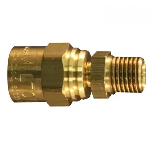 MILTON-INDUSTRIES 617 Reusable Hose End Fitting, 1/4 Inch MNPT, Outer Diameter 5/8 Inch, PK 10 | CD8UBB