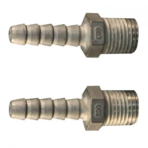 MILTON-INDUSTRIES s-663 Hose End, Zamak, 1/4 Inch MNPT x 1/4 Inch, Pack of 10 | CD8TTJ