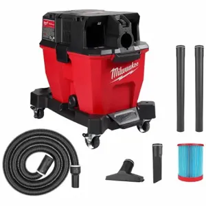 MILWAUKEE 0920-20 Wet/Dry Vacuum Kit, 9 gal Tank Size, Plastic, 2 Inch Size Vacuum Hose Dia | CT3PZB 793L62