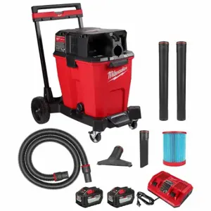 MILWAUKEE 0930-22HD Wet/Dry Vacuum Kit, 12 gal Tank Size, Plastic, 2 1/2 Inch Size Vacuum Hose Dia | CT3PYW 793L63