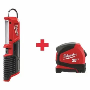 MILWAUKEE 2351-20, 48-22-6625 Rechargeable Stick Light Kit, Bare Tool, 220 Lm Max, 1 Modes, Bare Tool/Tape Measure | CT3NFF 270Y46