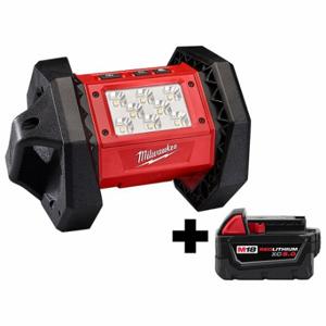 MILWAUKEE 2361-20, 48-11-1850 Flood Light and Battery, M18, Battery Included, 1500 lm Max, 2 Modes | CT3KCE 385JM0