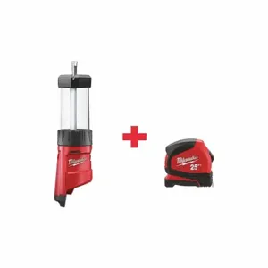 MILWAUKEE 2362-20, 48-22-6625 Rechargeable Area Light Kit, Bare Tool, 400 Lm Max, 4 Modes | CT3MPG 270Y51