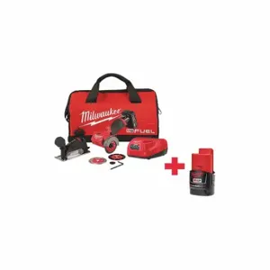 MILWAUKEE 2522-21XC, 48-11-2420 Circular Saw Kit, Brushless Motor, Bare Tool/ Charger/ Batteries | CT3HJY 643F65