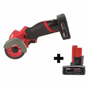 MILWAUKEE 2522-21XC, 48-11-2440 Cut-Off Tool Kit, 3 Inch Wheel Dia, Trigger, Brushless Motor | CT3PUJ 349VG2