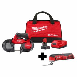 MILWAUKEE 2529-21XC, 2426-20 Band Saw Kit and Multi Tool, 12VDC Volt, 2 Tools, Contractors Bag, M12 FUEL | CP2LEF 377PF1